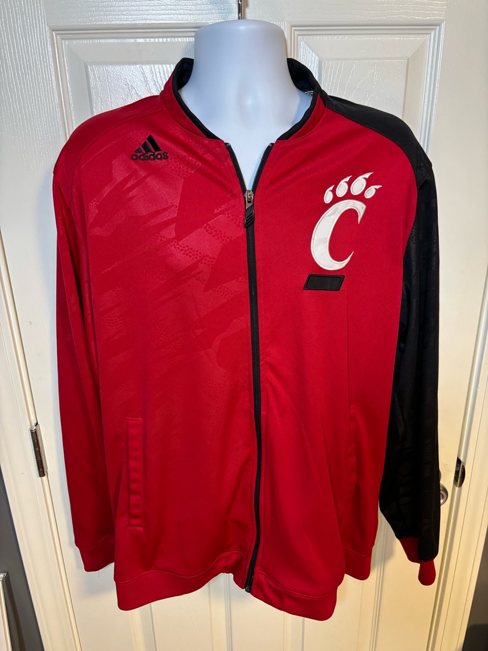 Adidas Men’s Red & Black Full-Zip Jacket - Cincinnati Bearcats-large